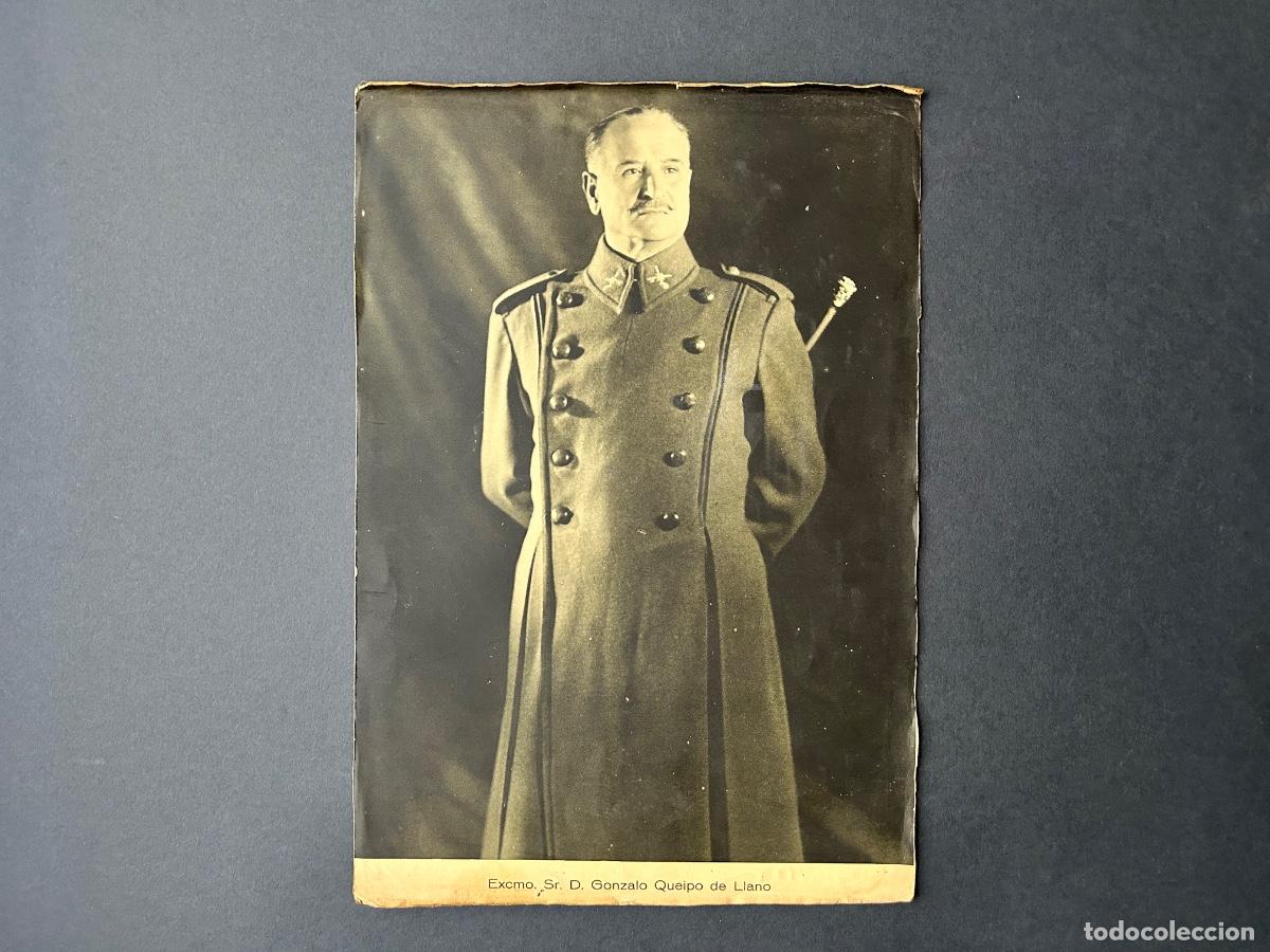 Militaria: Fotograf&iacute;a gran formato Queipo de Llano &ndash; Guerra Civil