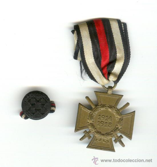 Militaria: ALEMANIA 1914-1918 PRIMERA GUERRA MUNDIAL CRUZ DE GUERRA CON ESPADAS CON INSIGNIA DE SOLAPA??