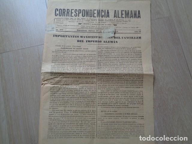 Military Antiques: BARCELONA. CORRESPONDENCIA ALEMANA. I GUERRA MUNDIAL. 1918. N&Uacute;M. 298. SUSCRIPTOR DE VALENCIA.