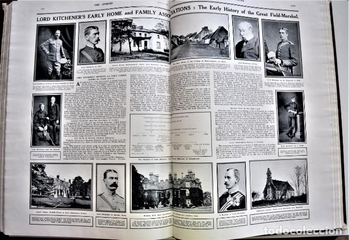 Militaria: THE SPHERE - TOMO CON LOS MESES DE ABRIL, MAYO Y JUNIO DE 1916 PUBLICACIÓN INGLESA - Foto 16 - 204673706