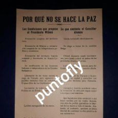 Militaria: FOLLETÍN DE PRIMERA GUERRA MUNDIAL ( PRESIDENTE WILSON - CANCILLER ALEMÁN ) LLOYD GEORGE 1918. Lote 340507393