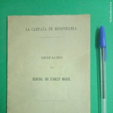 Militaria: ANTIGUO LIBRO LA CAMPAÑA DE MESOPOTAMIA. LONDRES 1917. I GUERRA MUNDIAL.