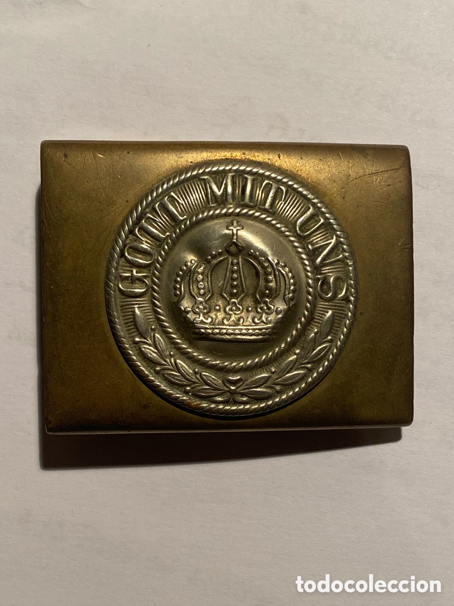 Militaria: Hebilla Alemana Prusiana Primera Guerra Mundial