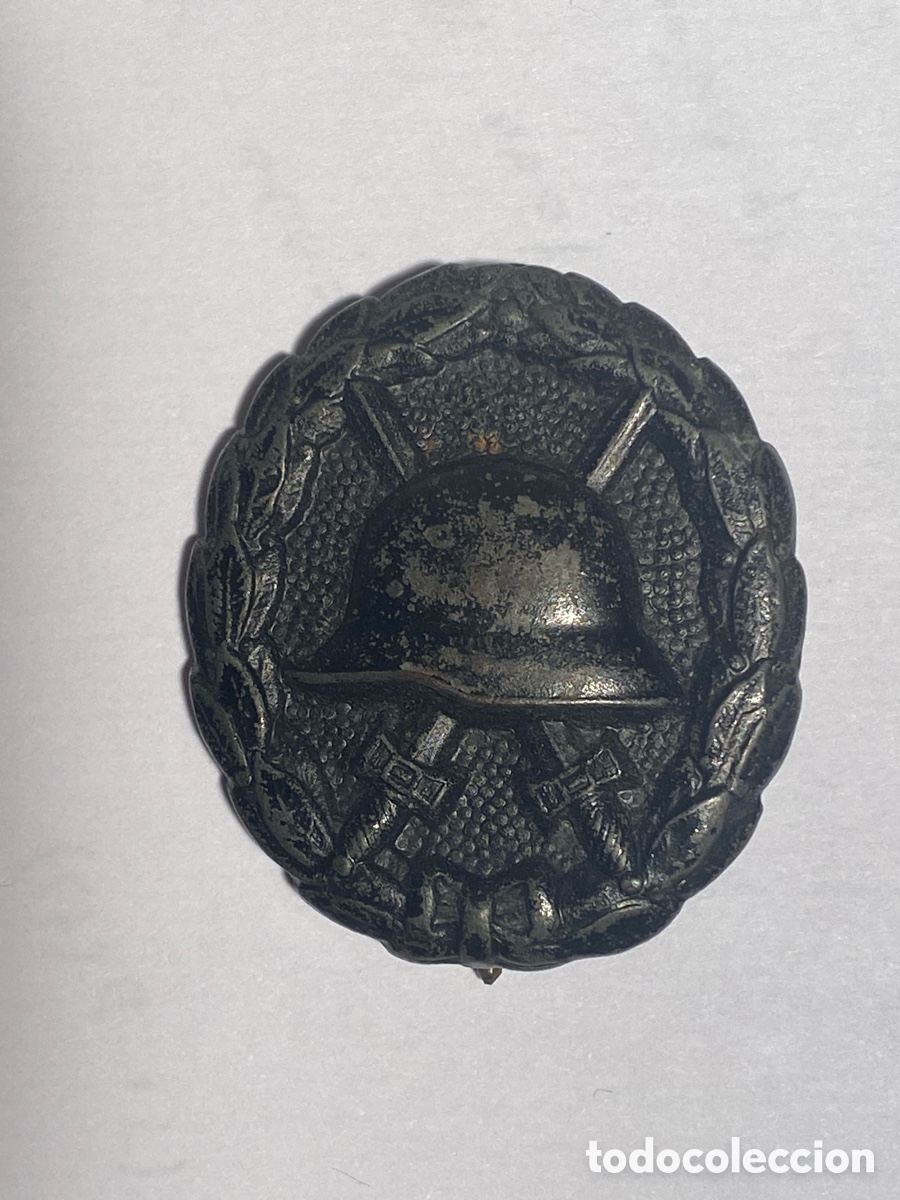 Militaria: Medalla herido negra alemana Primera Guerra Mundial