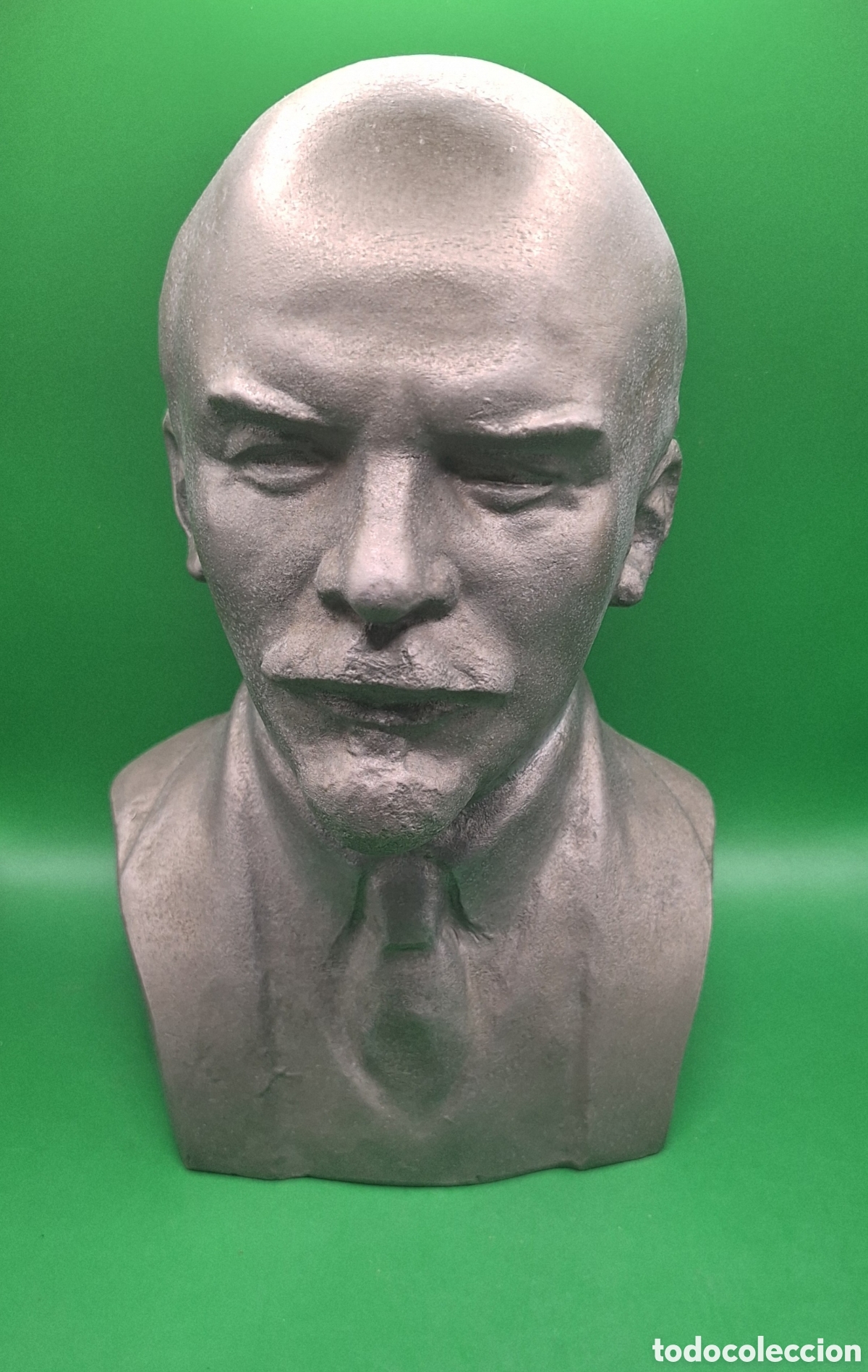 Militaria: Antiguo Busto Met&aacute;lico de Lenin - L&iacute;der Comunista Ruso - URSS -