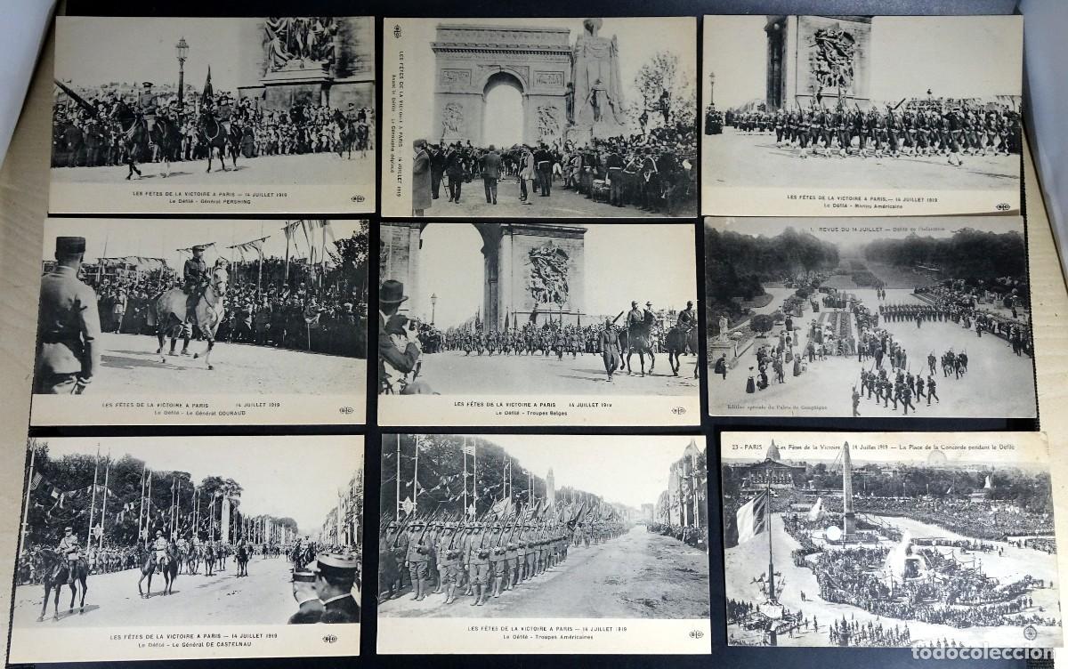 Militaria: LOTE DE 9 POSTALES CPA ,LES FETES DE LA VICTOIRE 1919, I GUERRA MUNDIAL , PARIS , VER FOTOS