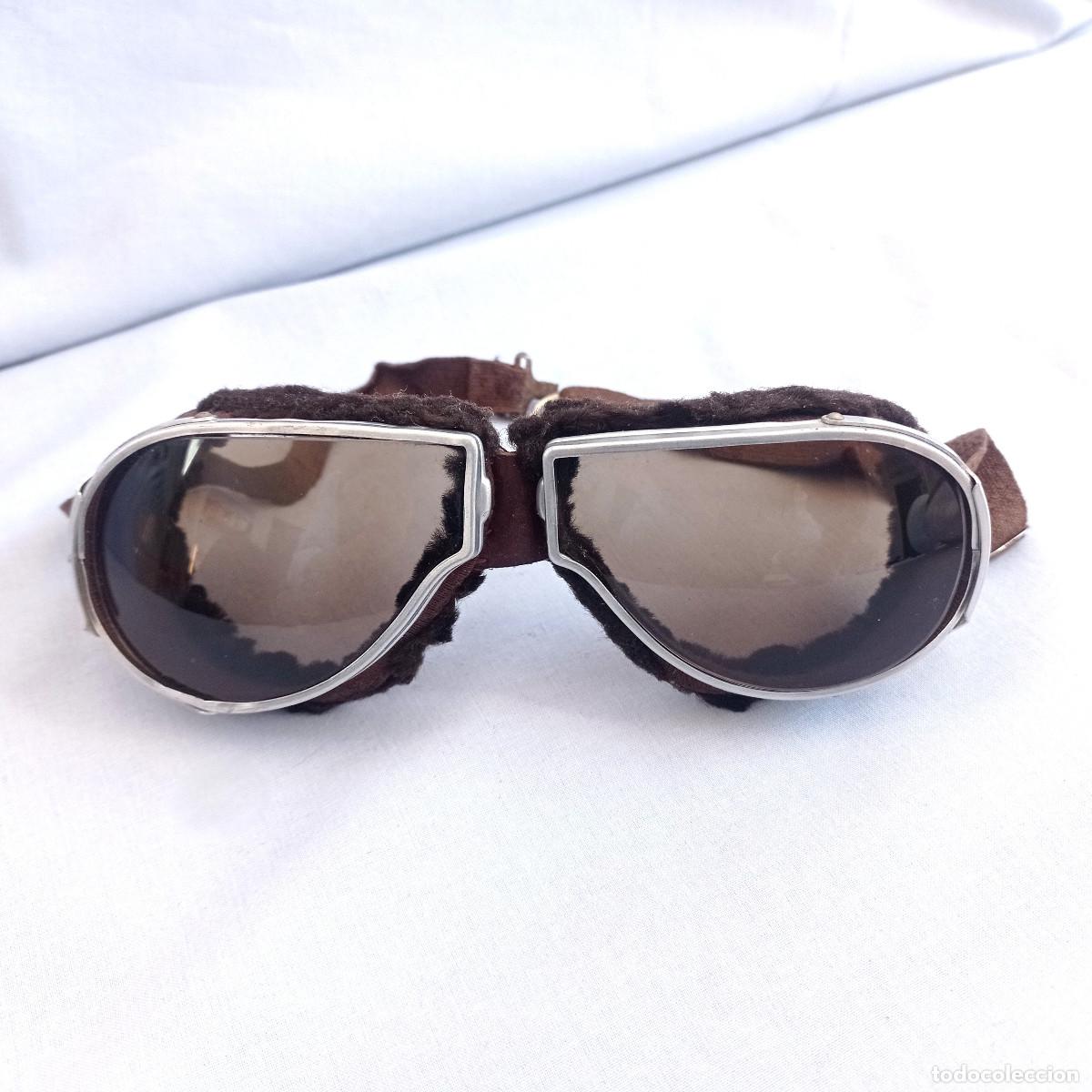 Militaria: ANTIGUAS GAFAS DE AVIADOR / MOTORISTA