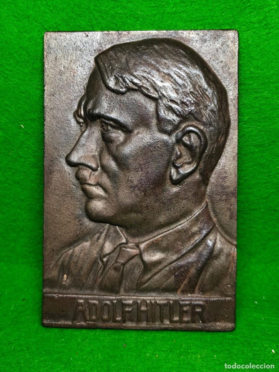 Militaria: placa patri&oacute;tica de Adolfo Hitler