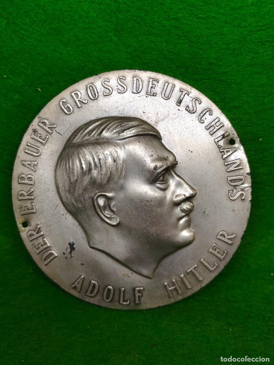 Militaria: placa patri&oacute;tica de Adolfo Hitler