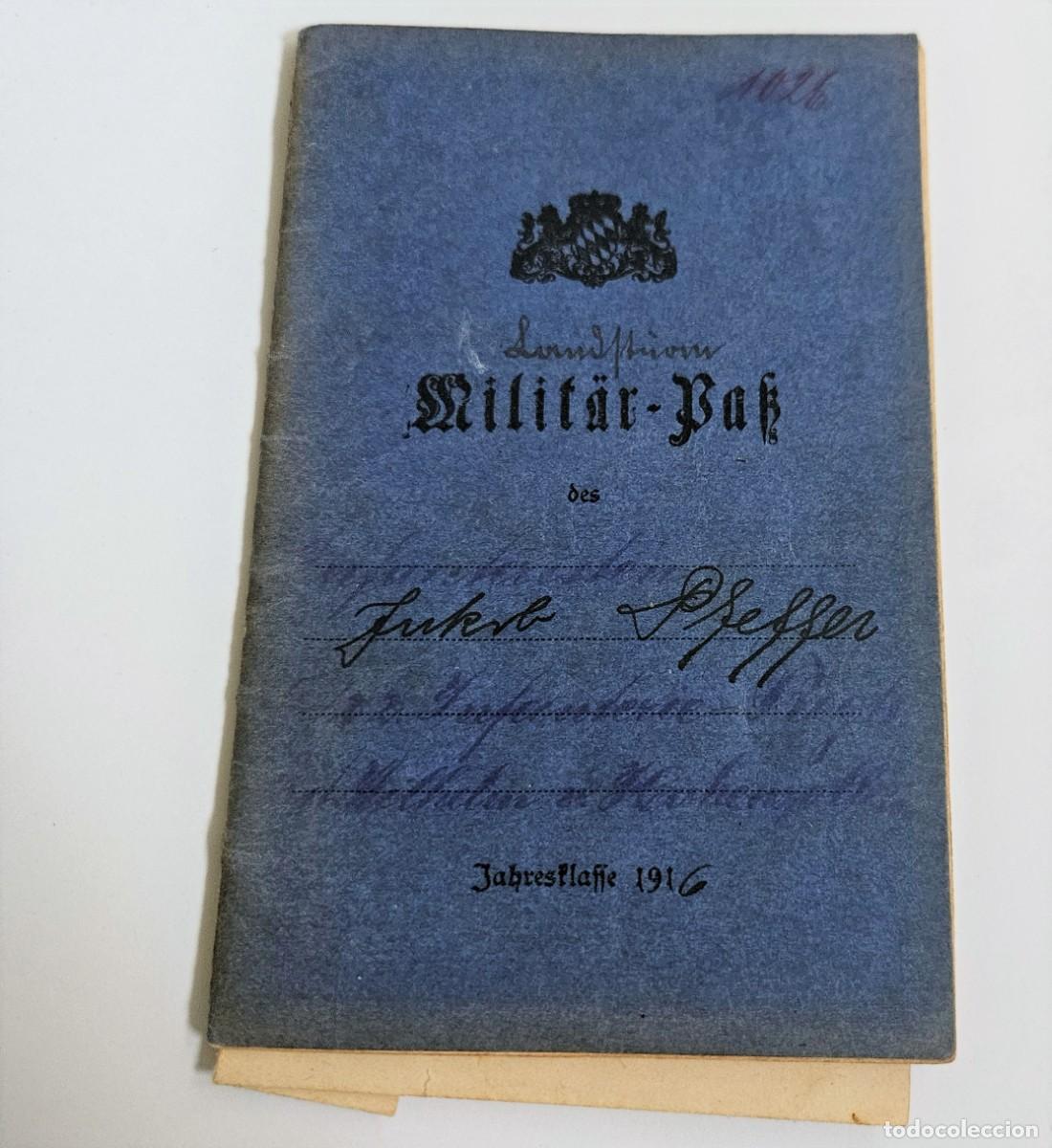 Militaria: Milit&auml;rpass. Original pasaporte militar de la primera guerra mundial.