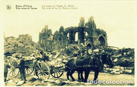 Militaria: Avant et Apr&egrave;s la Destruction d'Ypres (Antes y despu&eacute;s de la destrucci&oacute;n de Ypres) 20 postales
