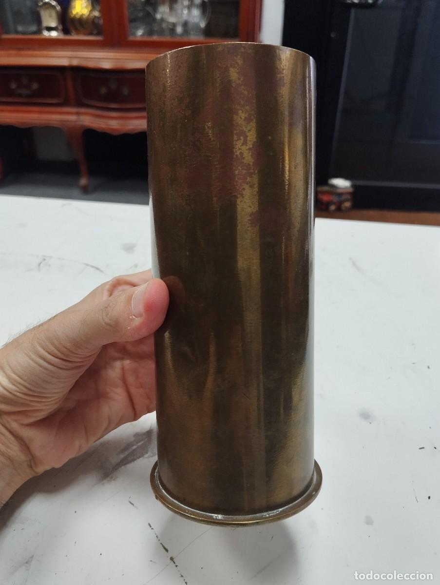 Militaria: Antigua Vaina de Artiller&iacute;a Italiana 65/17 - I Guerra Mundial (A&ntilde;o 1918) - Lat&oacute;n