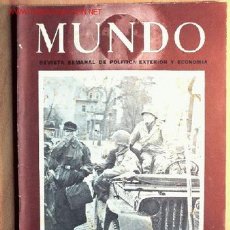 Militaria: SEMANARIO MUNDO Nº 263 DE 20 DE MAYO DE 1945. ABUNDANTE MATERIAL GRÁFICO Y PLANOS