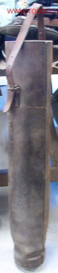Militaria: Funda de cuero tr&iacute;pode goniometro. - Foto 1