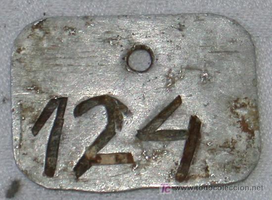 Militaria: N&ordm; de tanda, para cantina y similares mod. rectangular, original alem&aacute;n 2 GM - Foto 1