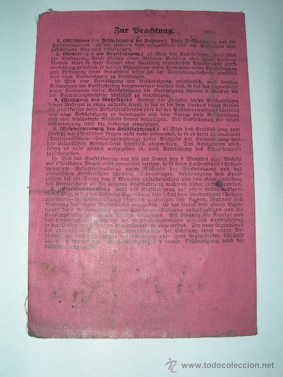 Militaria: FUHRERSCHEIN+BESCHEINIGUNG. - Foto 5