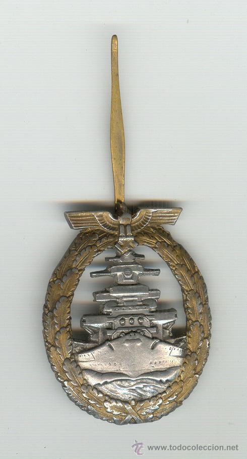 Militaria: Alemania III Reich Kriegsmarine. Placa de la Flota de Alta Mar