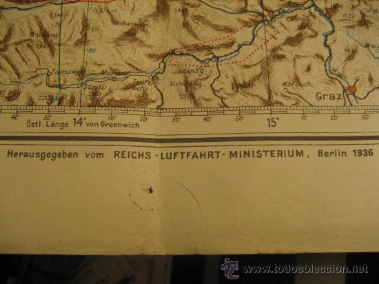 Militaria: GRAN MAPA LUFTWAFFE DE ALEMANIA 1936 - Foto 4