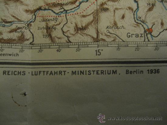 Militaria: GRAN MAPA LUFTWAFFE DE ALEMANIA 1936 - Foto 9