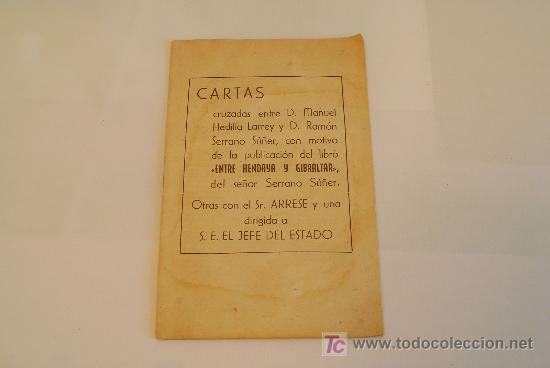 Militaria: Libro sobre Serrano Su&ntilde;er y Hendaya. - Foto 1