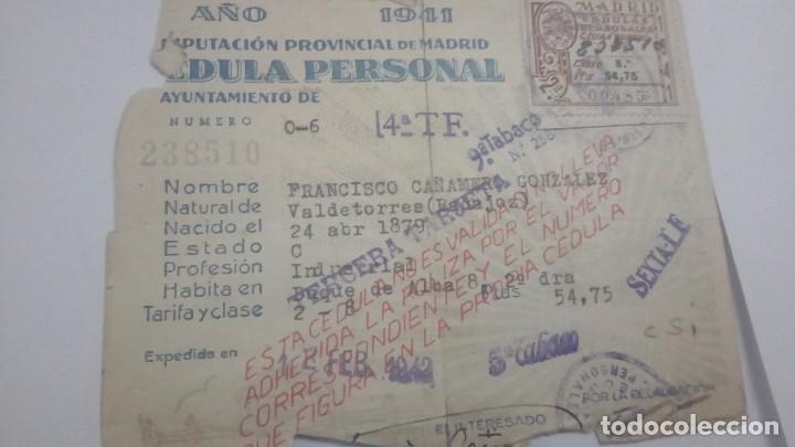 Militaria: cedula personal 1942 - Foto 1