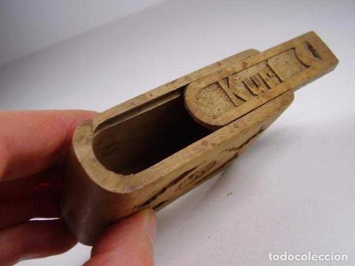 Militaria: Tabaquera. 1918 tallada en madera - Foto 3