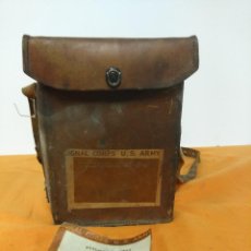 Militaria: TELEFONO DE CAMPAÑA US ARMY WWII SIGNAL CORPS TELEPHONE EE-8-B FIELD PHONE - LEATHER CASE - VTG. Lote 147351386