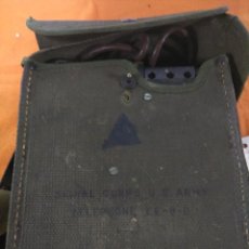 Militaria: TELEFONO DE CAMPAÑA US ARMY WWII SIGNAL CORPS TELEPHONE EE-8-B FIELD PHONE - LEATHER CASE - VTG. Lote 147362922