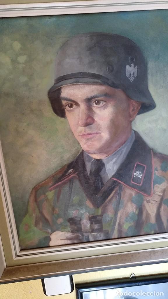 Militaria: Cuadro con retrato de tropa panzer - Foto 1