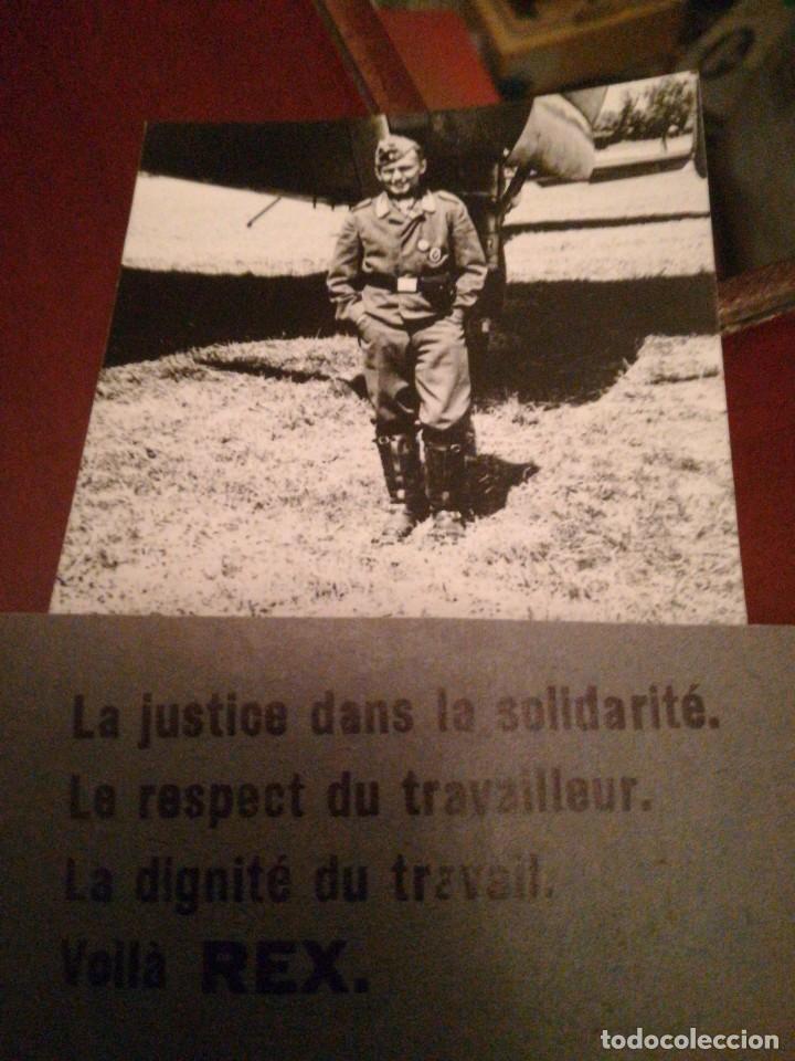Militaria: Papel original de &eacute;poca Rex Le&oacute;n degrelle SS - Foto 1