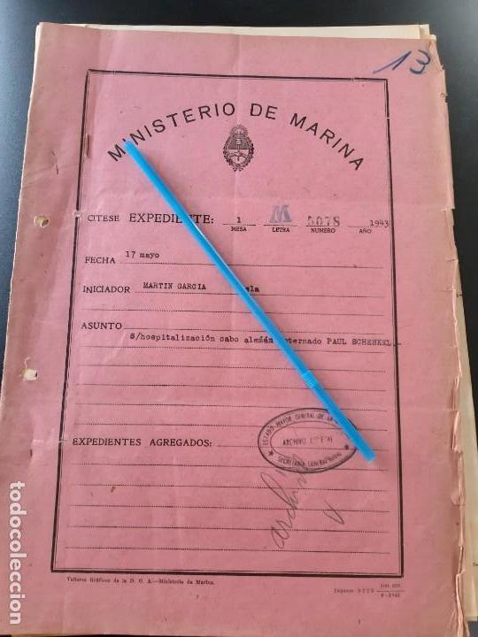 Militaria: WW2. ACORAZADO GRAF SPEE. EXPEDIENTE MEDICO MARINERO PAUL SCHENKEL.