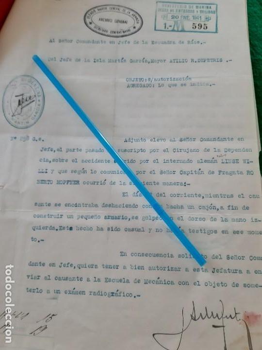 Militaria: WW2. ACORAZADO GRAF SPEE. ACCIDENTE CON UN HACHA DE LINSE WILLI