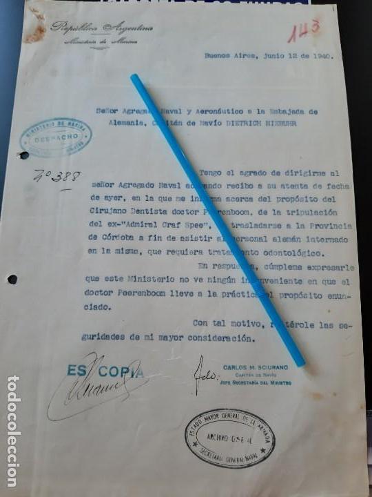 Military Antiques: WW2. ACORAZADO GRAF SPEE. DENTISTA