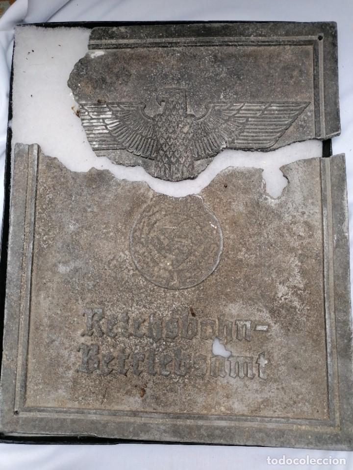 Militaria: Placa de edificio de ferrocarril aleman - Foto 1