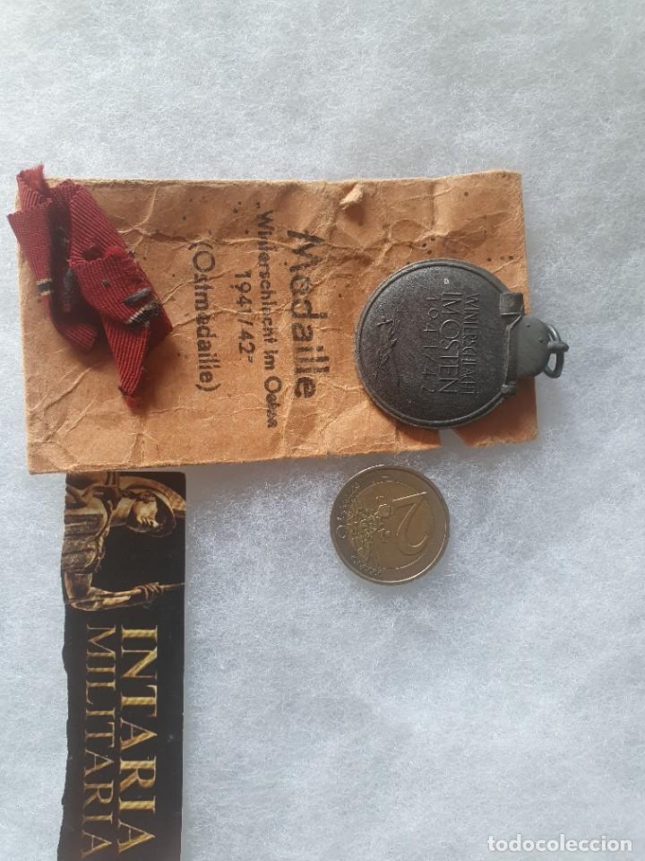 Militaria: Medalla de invierno con sobre y cinta - Foto 2