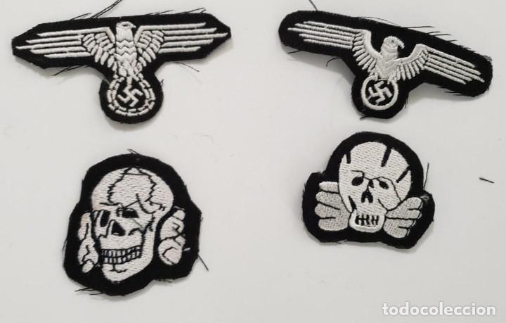 Militaria: Nazi German SS Cap Hat skull Eagle swastika set 4 pcs lot