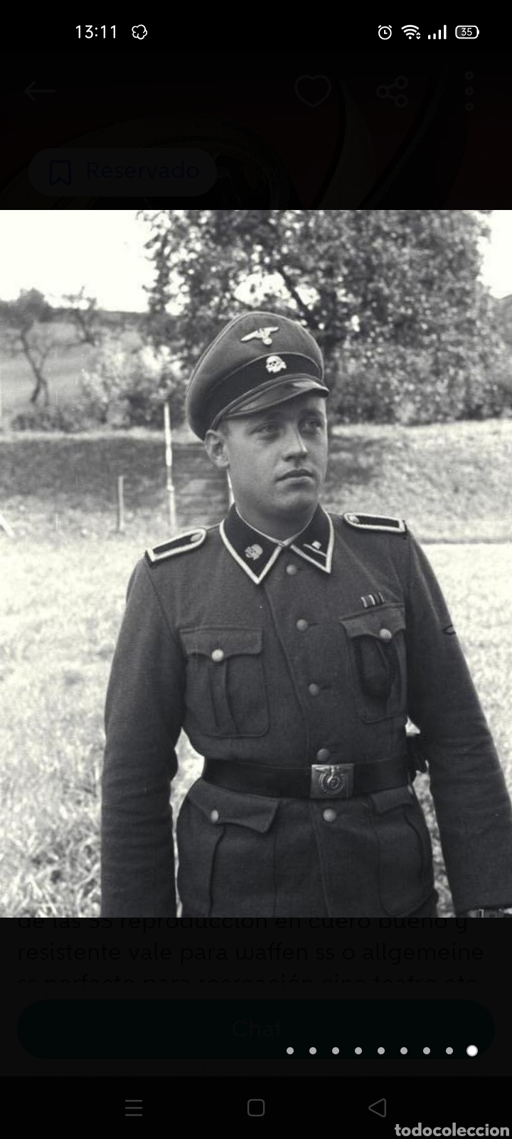 Militaria: Hebilla y cintur&oacute;n de cuero ss - Foto 3