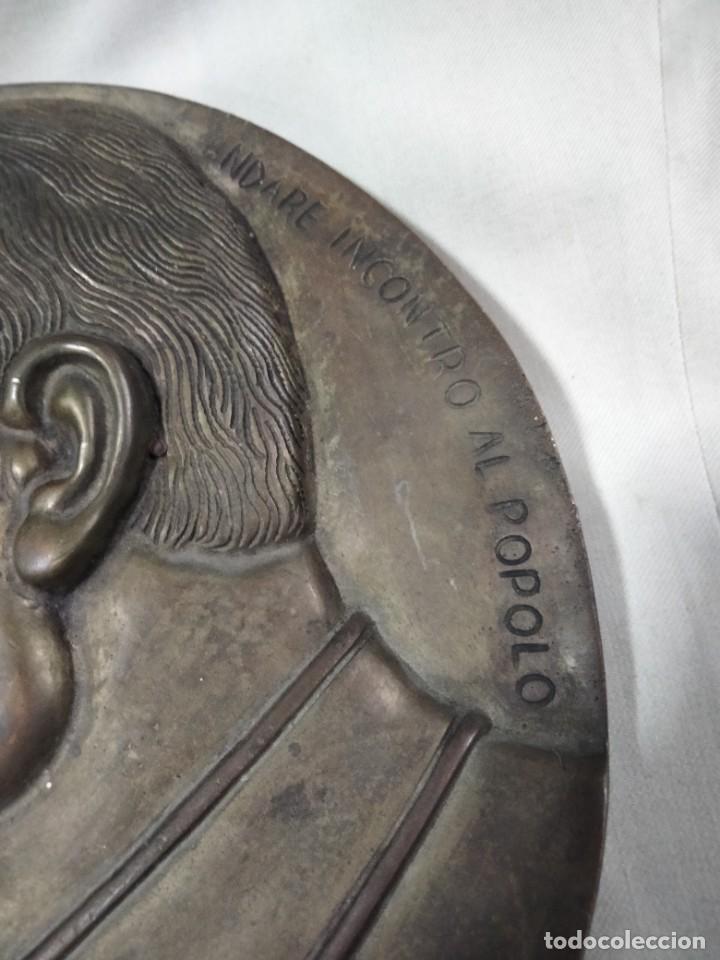Militaria: Placa de BRONCE con el ROSTRO de MUSSOLINI - Foto 3