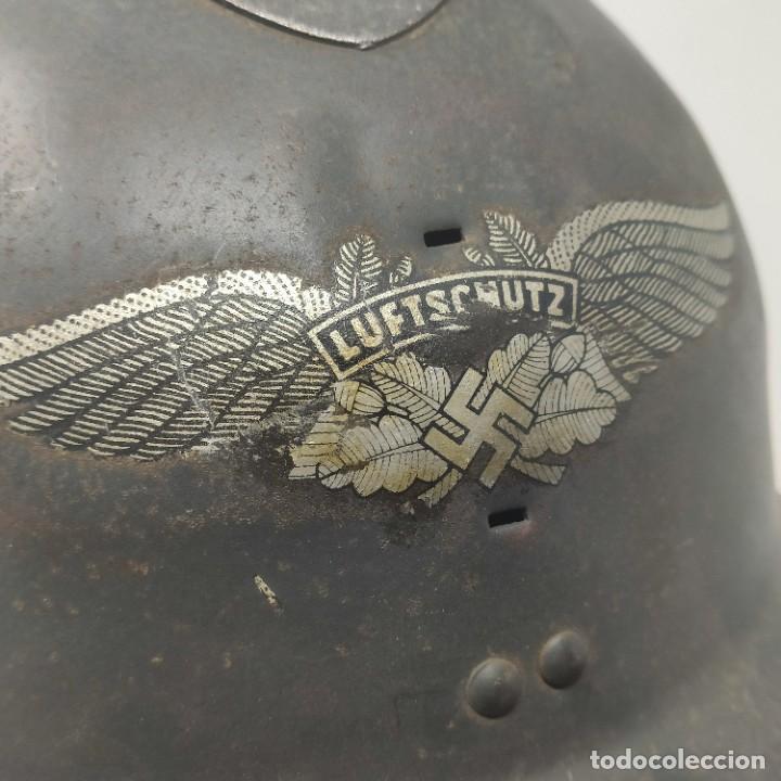 Militaria: Casco de defensa a&eacute;rea luftschutz alem&aacute;n - Foto 5