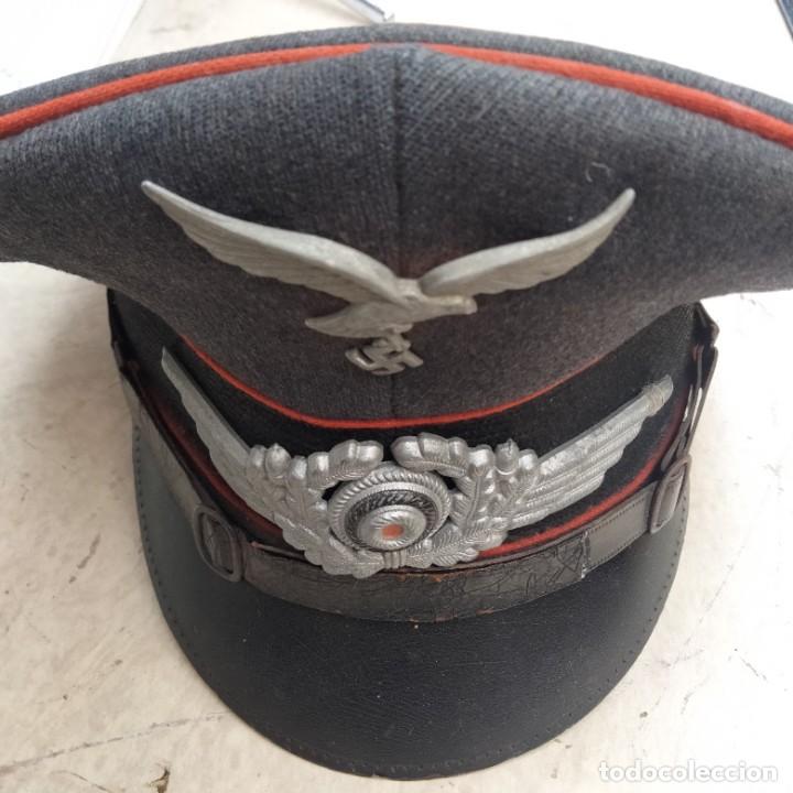Militaria: Gorra de plato de aviaci&oacute;n - Foto 1