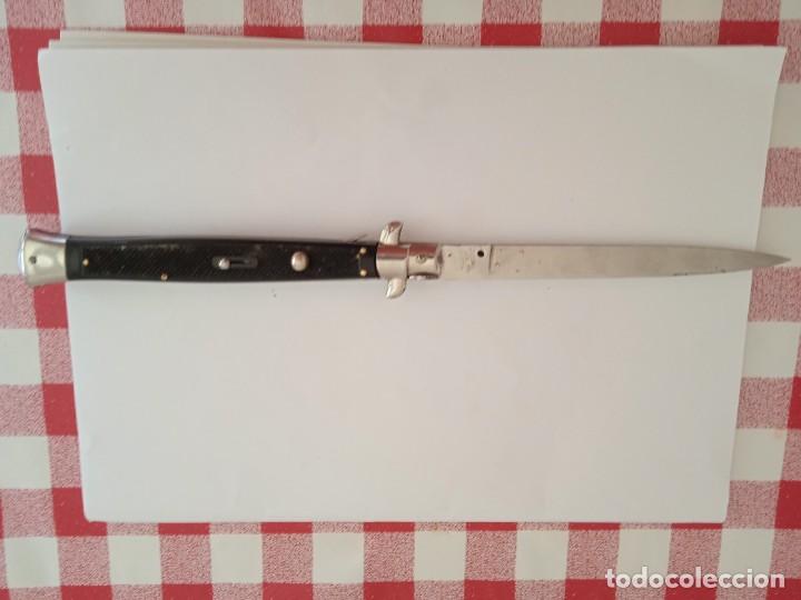 Militaria: Navaja antigua de 33 cm abierta