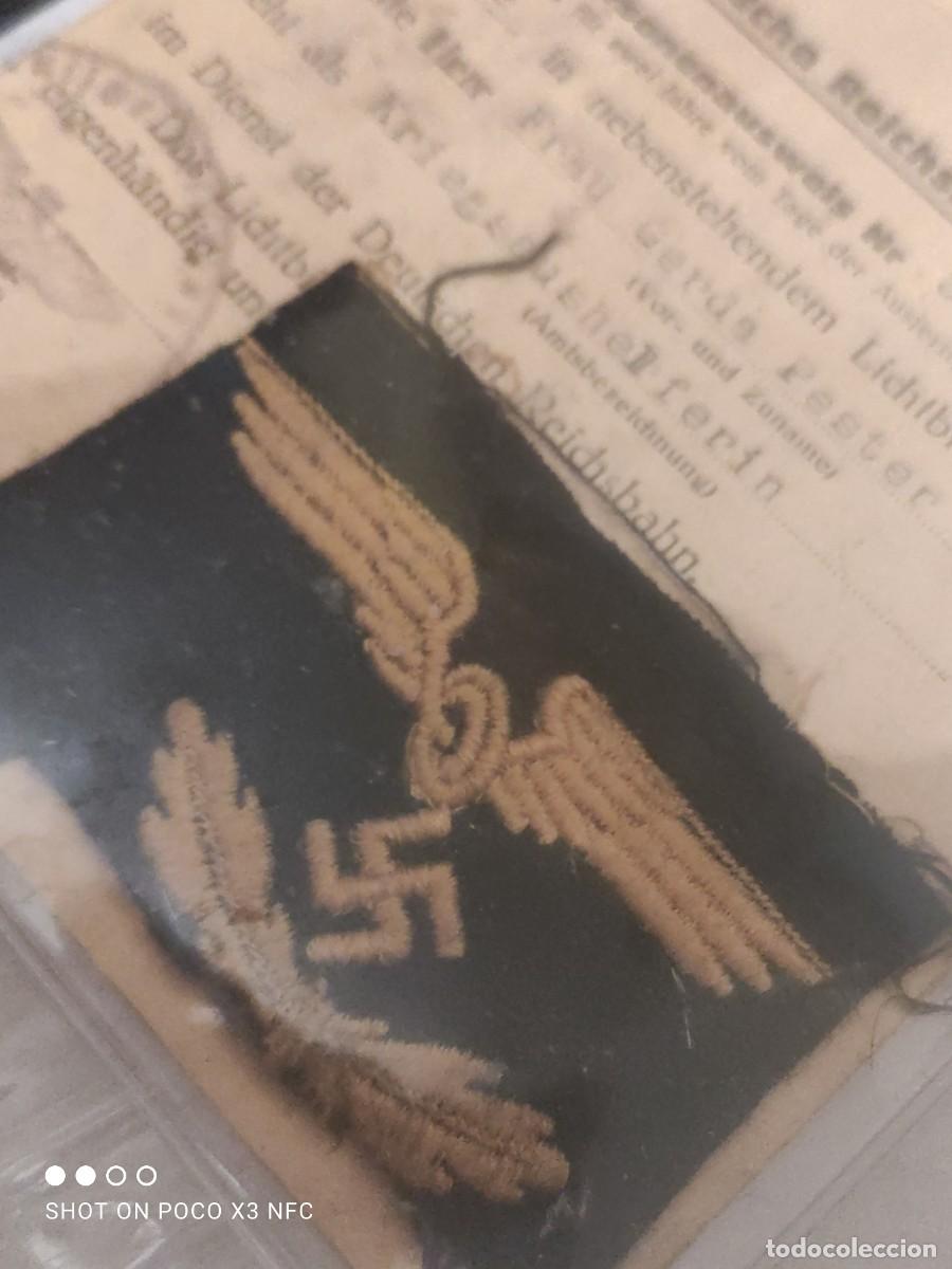 Militaria: Carnet Reichsbahn e insignia - Foto 2