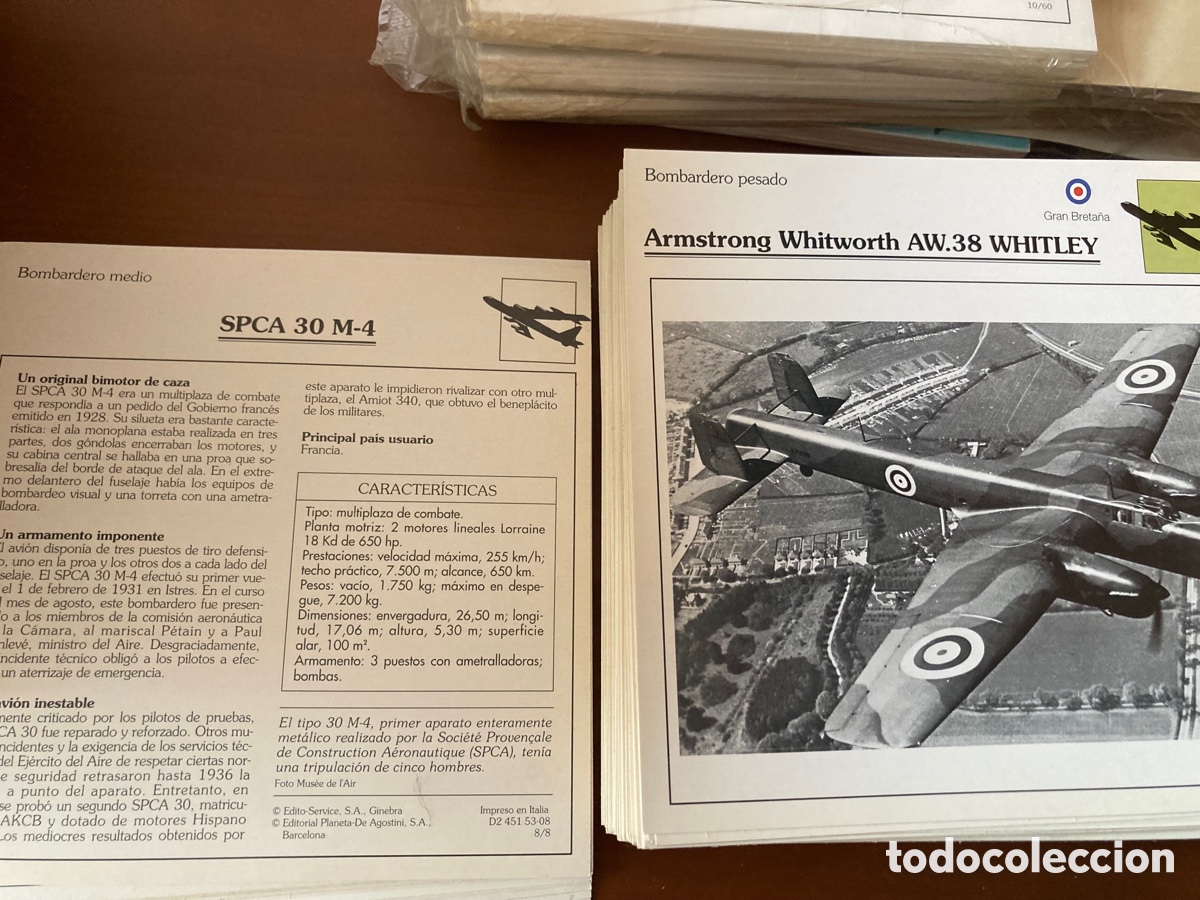 Militaria: Fichas aviones de guerra - Foto 1