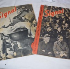 Militaria: SIGNAL - AÑO 1942 / 2 REVISTAS PROPAGANDA NAZI - EJE II GUERRA MUNDIAL / EDICIÓN ESPAÑOLA - LOTE 02
