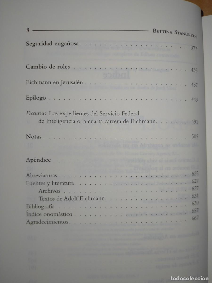 Militaria: BETTINA STANGNETH. ADOLF EICHMANN .EDHASA - Foto 3