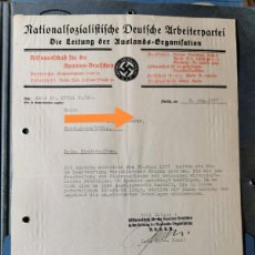 Militaria: DOCUMENTO ALEMANIA NAZI N.S.D.A.P 1937
