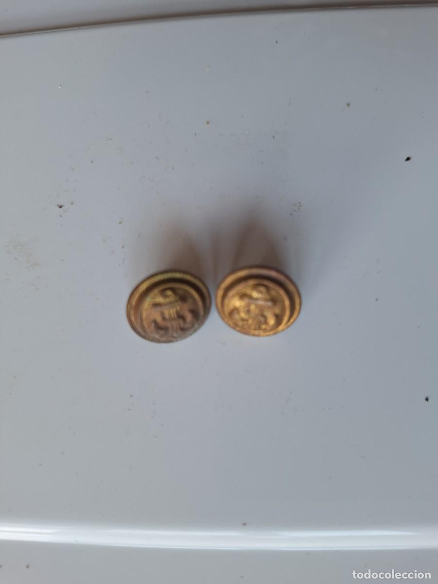 Militaria: 2 botones gorra de Marina - Foto 1