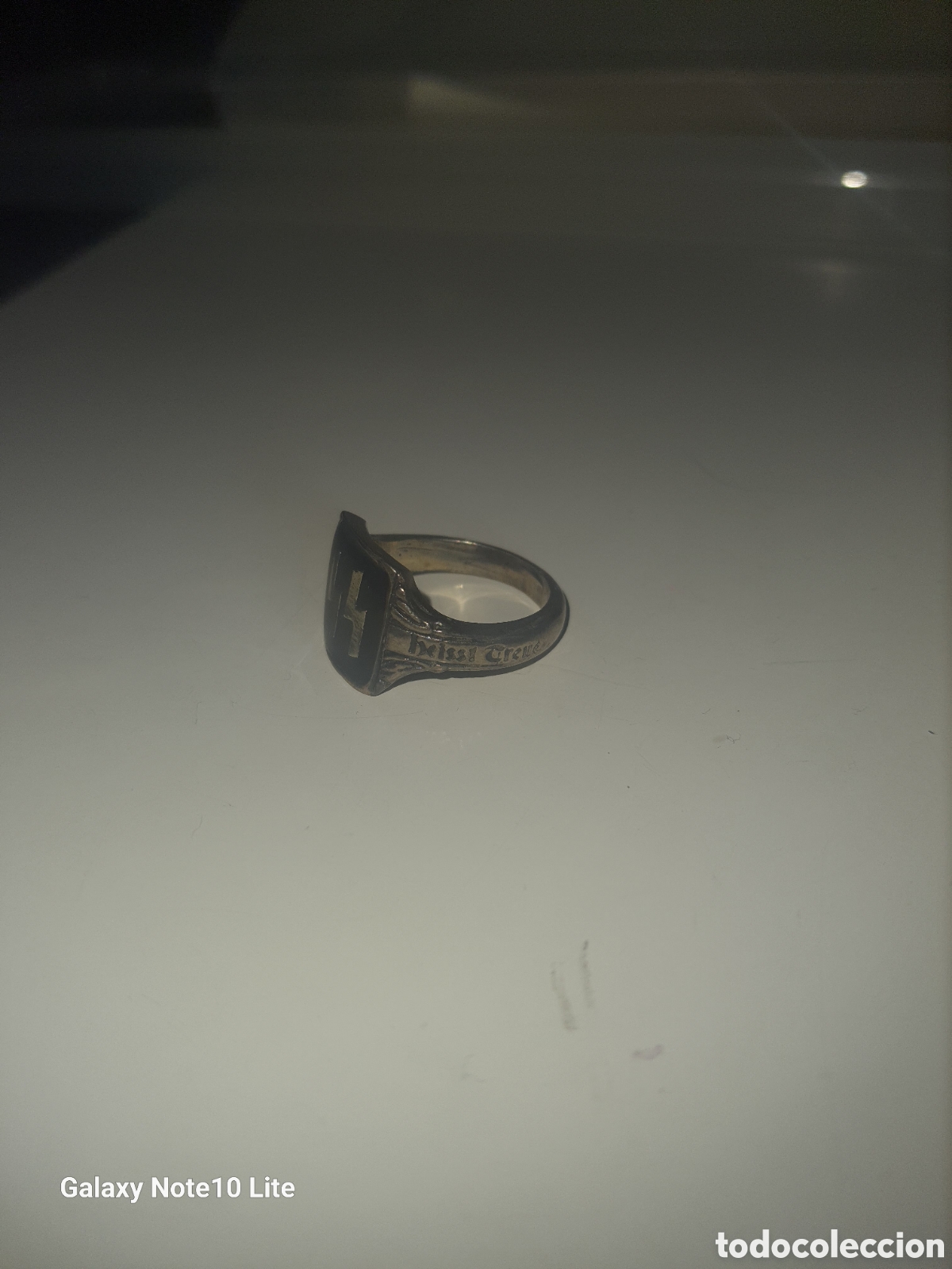 Militaria: Antiguo anillo SS aleman - Foto 2