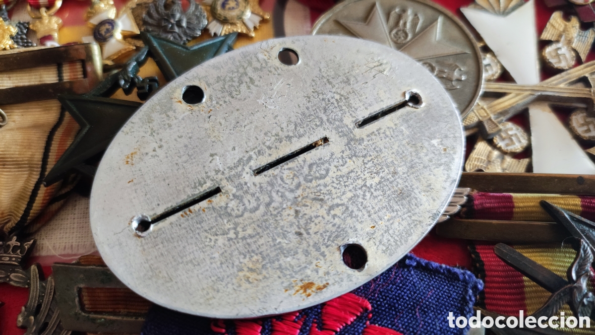 Militaria: Placa, divisi&oacute;n azul. Identificaci&oacute;n - Foto 4