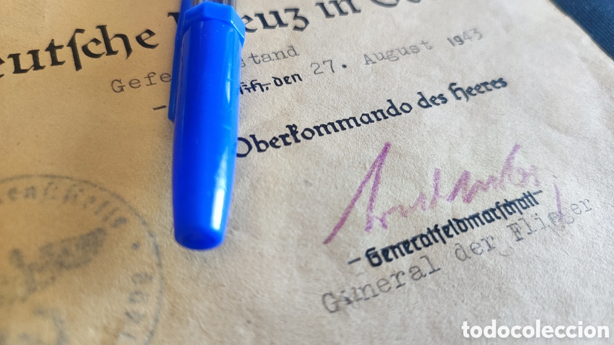 Militaria: Documento Gran cruz alemana - Foto 2